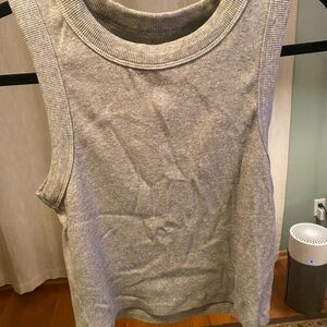 Quince Gray Sleeveless Cropped Tank